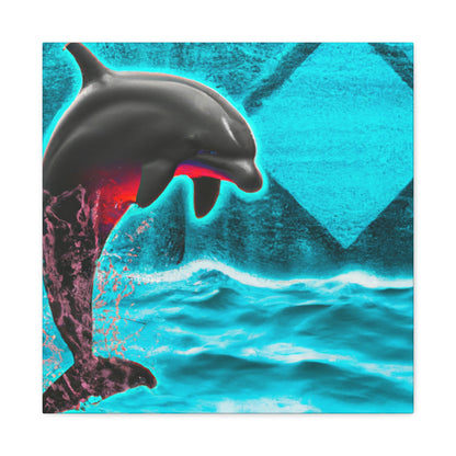 Dancing Dolphin Splash - Canvas