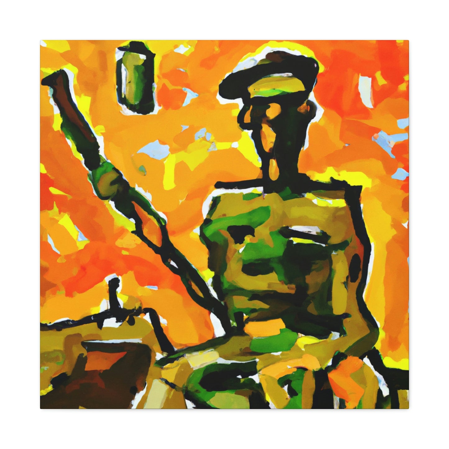 Sniper in Fauvism - Canvas