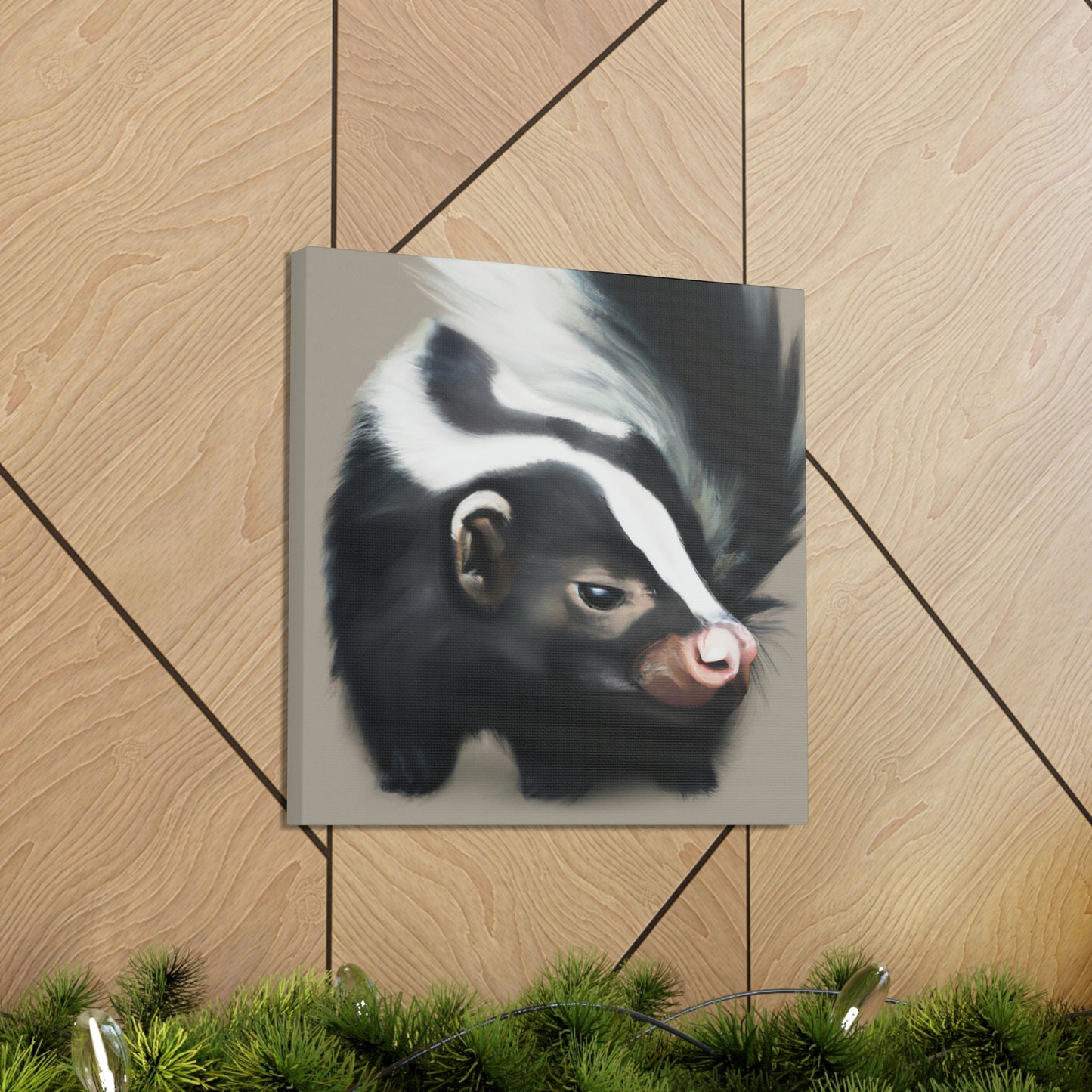 Skunks at Dusk. - Canvas