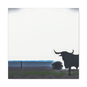 Lone Texas Longhorn - Canvas