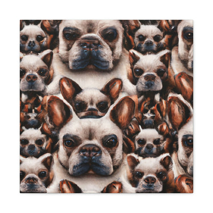 "Surreal French Bulldog Pose" - Canvas