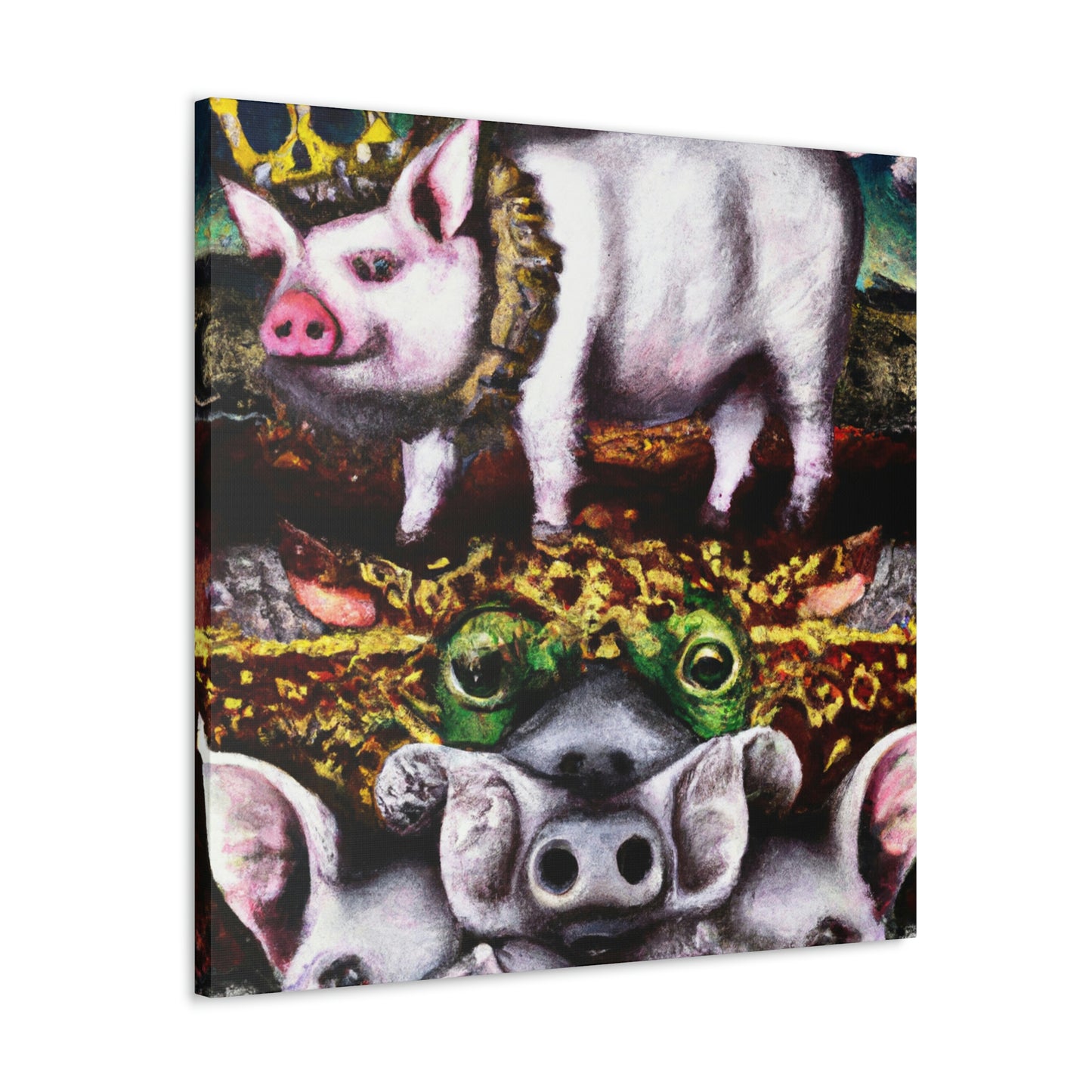 "Pigs in Baroque Style" - Canvas