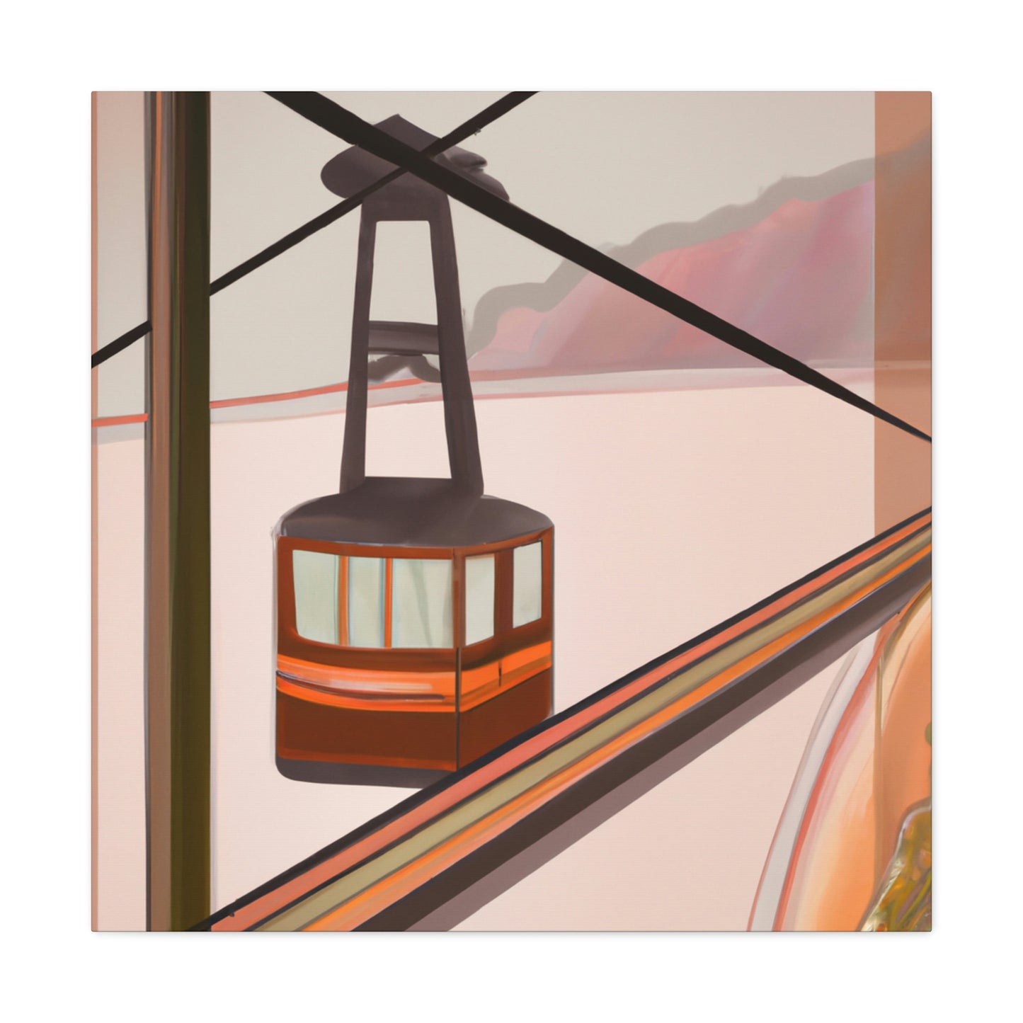 "Cable Car Dreams 1920s" - Canvas