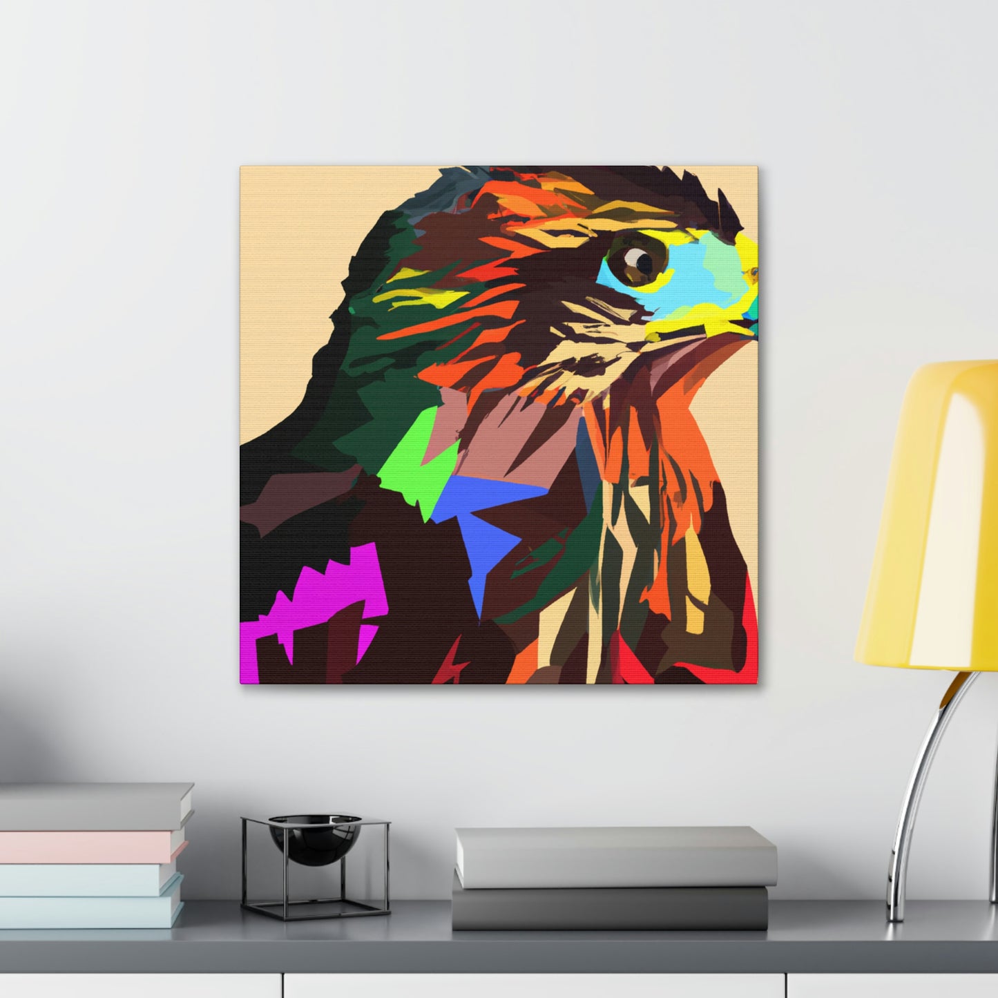 Hawk in Pop Art - Canvas