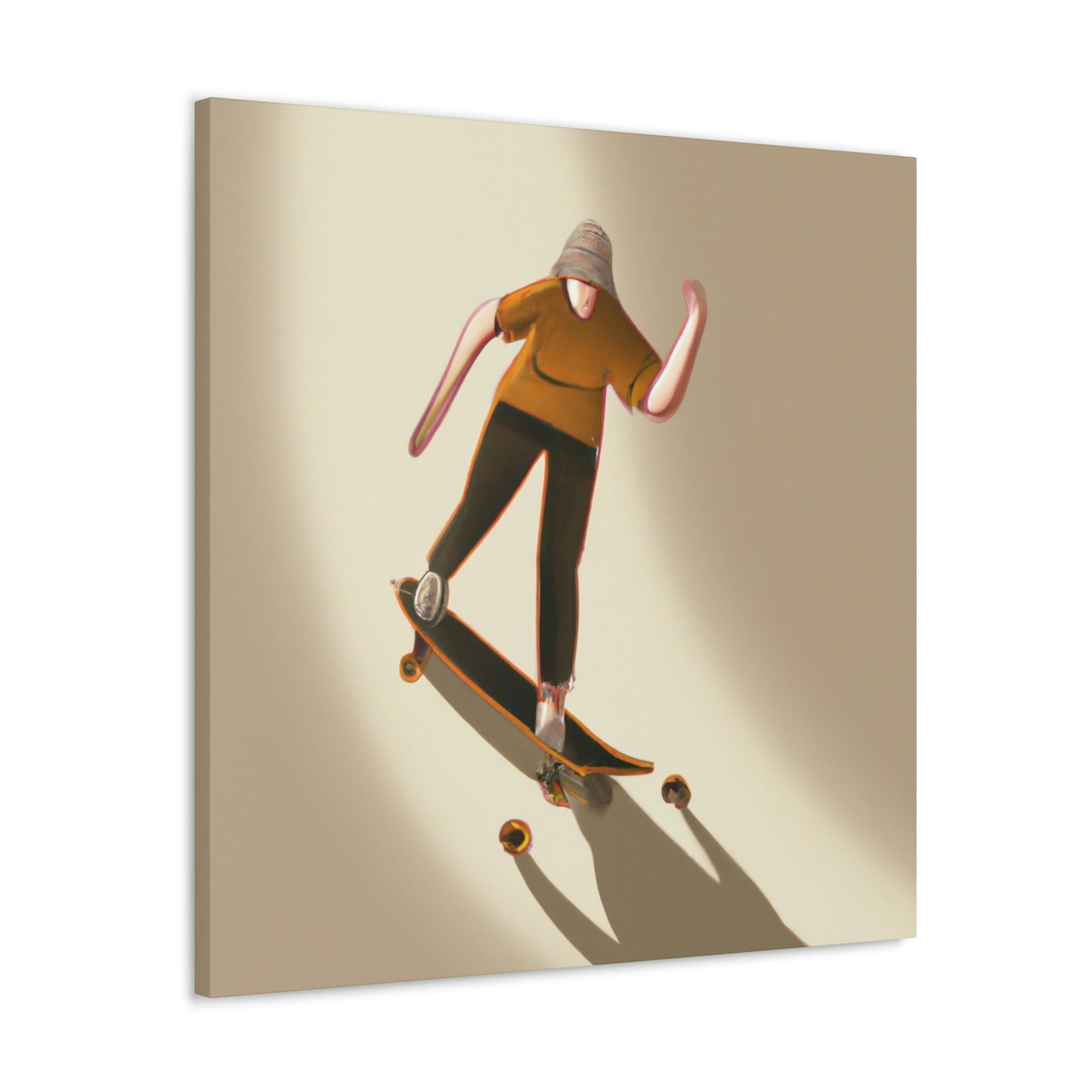 Skateboarding Abstract Minimalism - Canvas