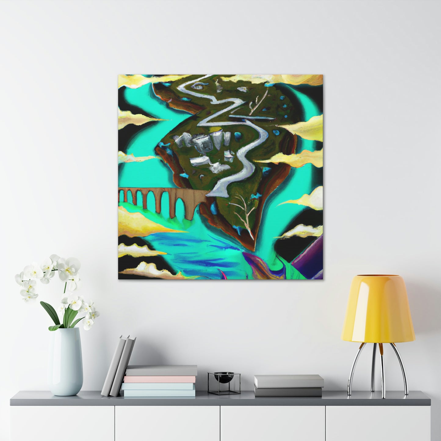 River's Surreal Journey - Canvas