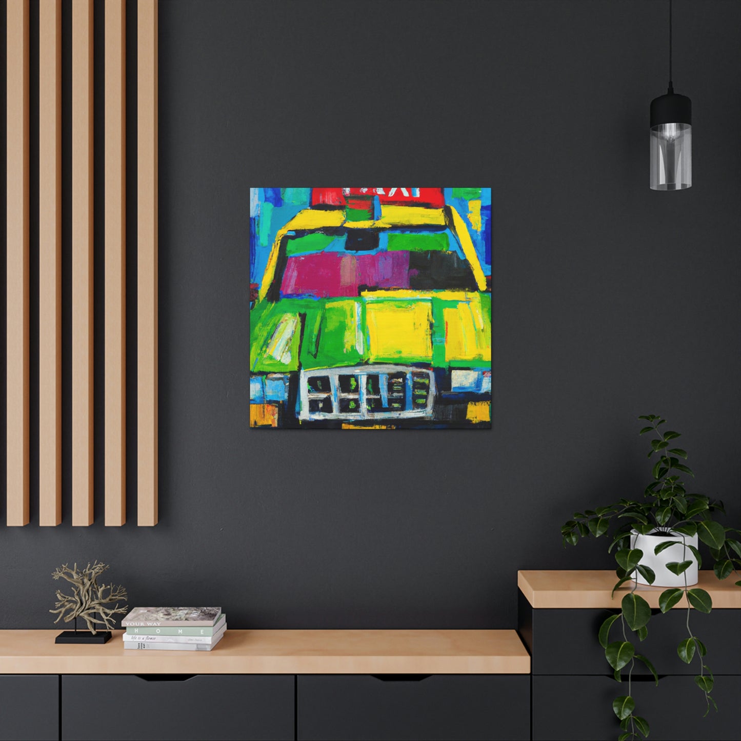 "Taxi NYC Twilight" - Canvas