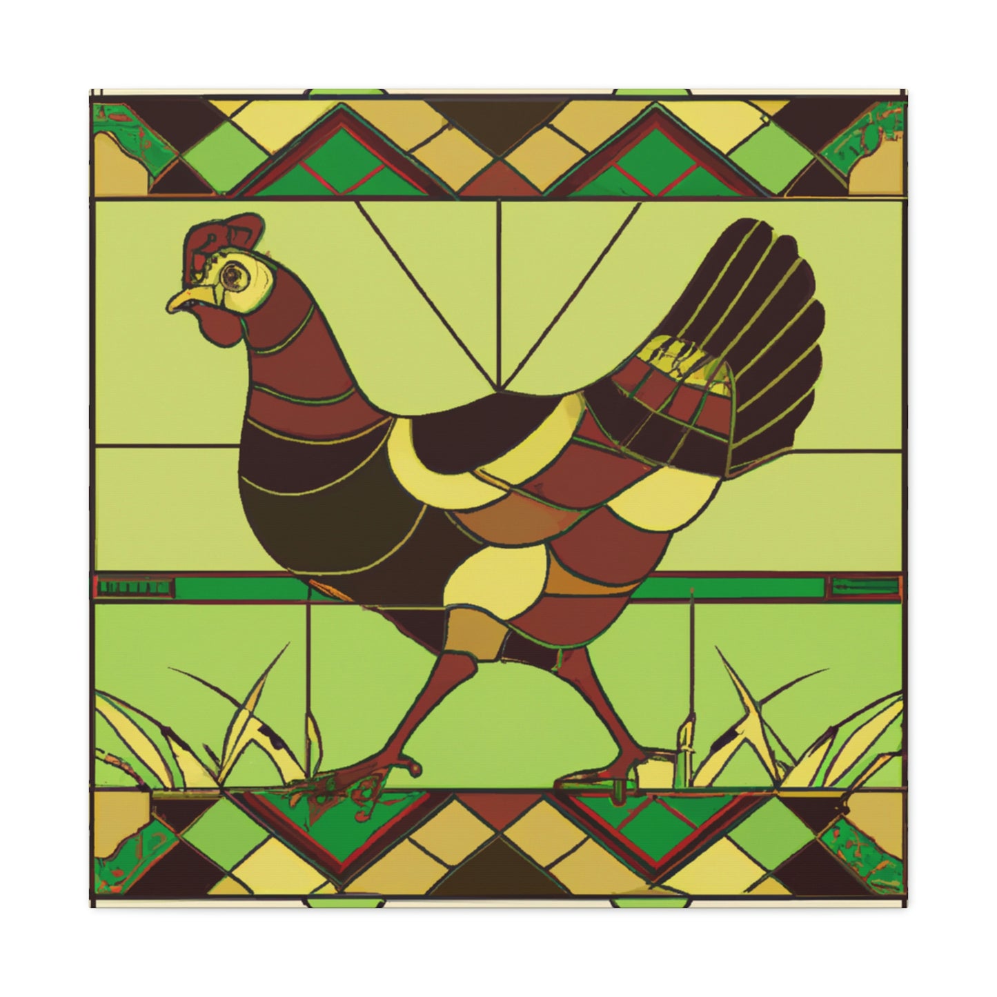 "Hen in the Roaring Twenties" - Canvas