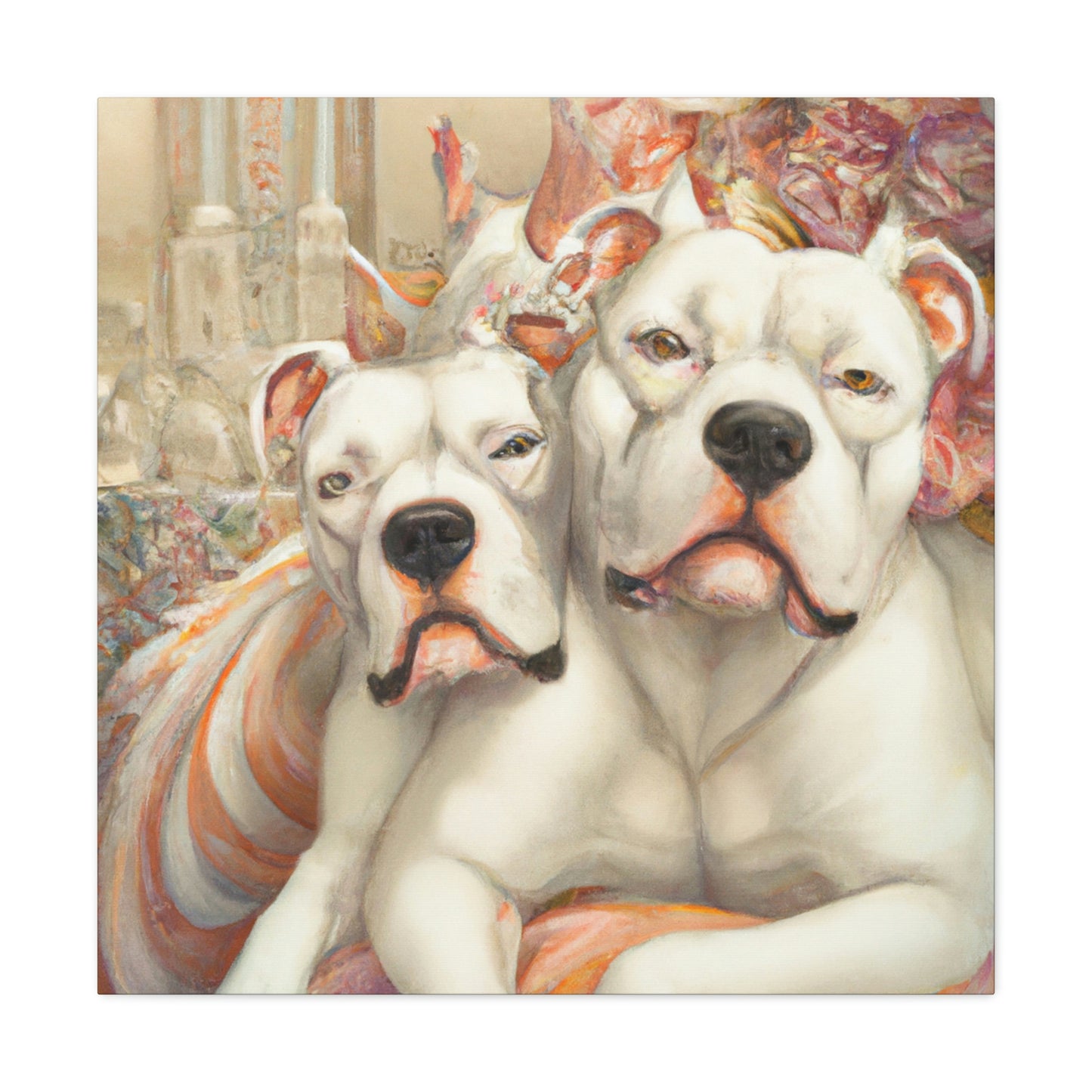 "American Bulldog Glamour". - Canvas