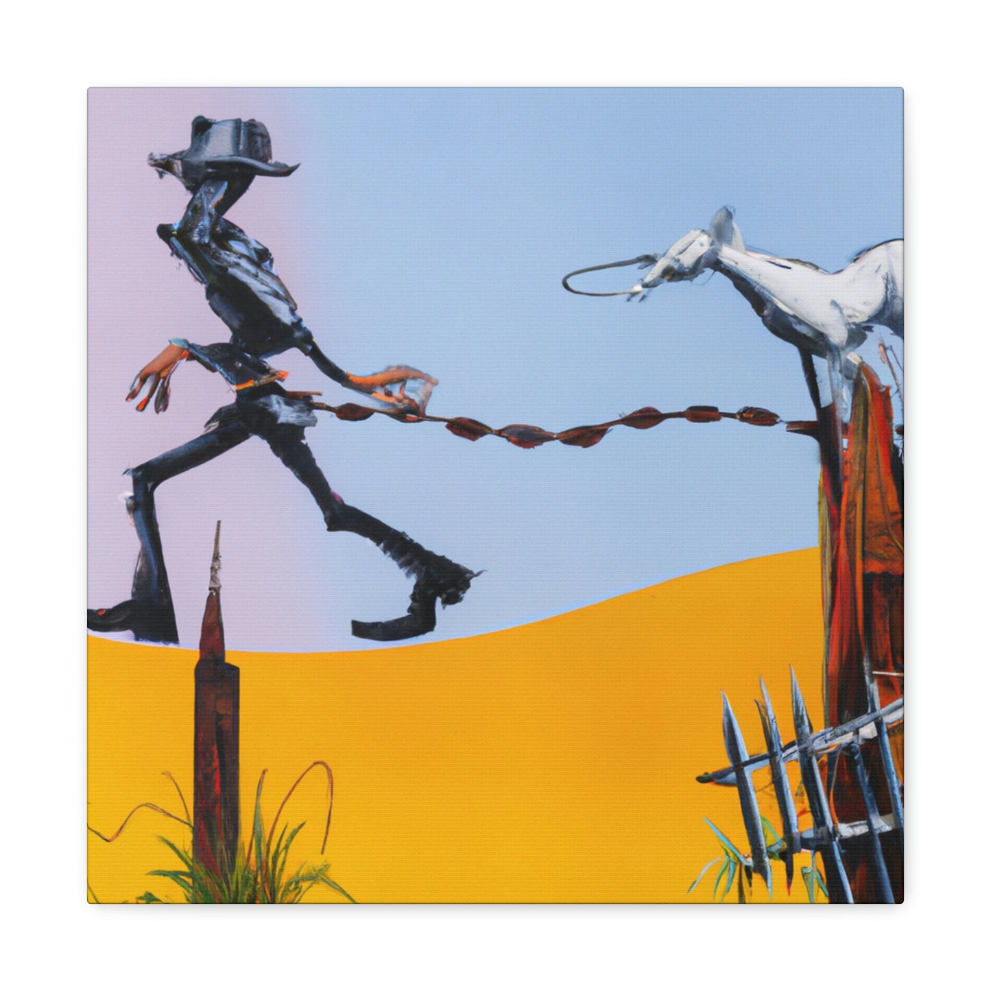 Barbed Dreams Fence - Canvas