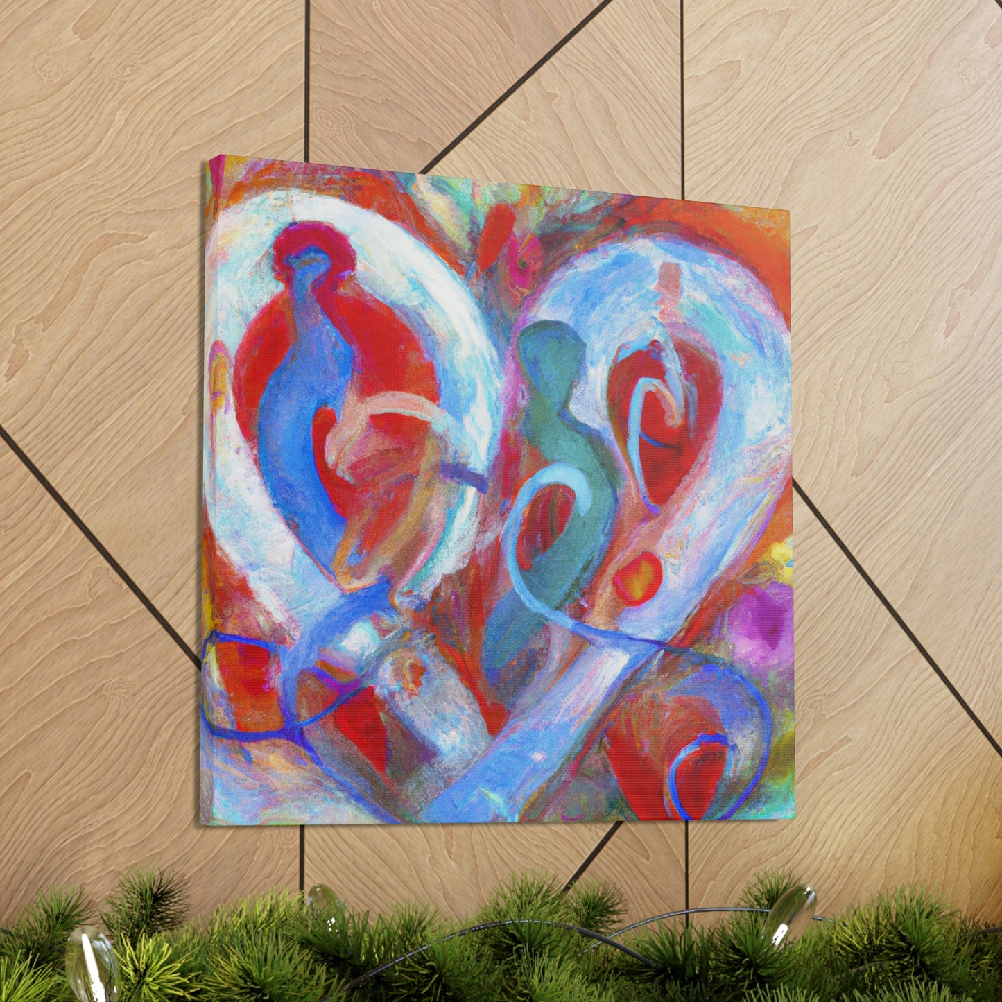 Twined Love Hearts - Canvas