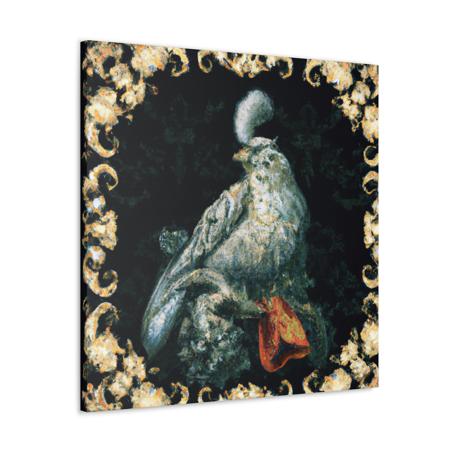 "Birds Among Baroque". - Canvas