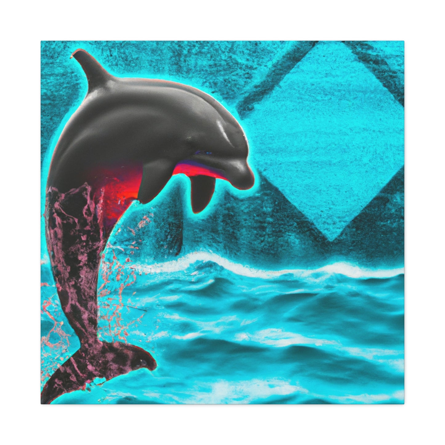 Dancing Dolphin Splash - Canvas