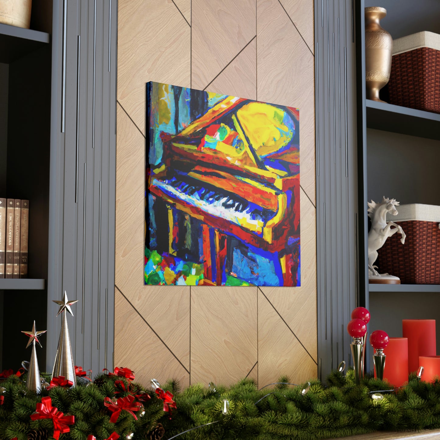 "Playing Piano in Color" - Canvas