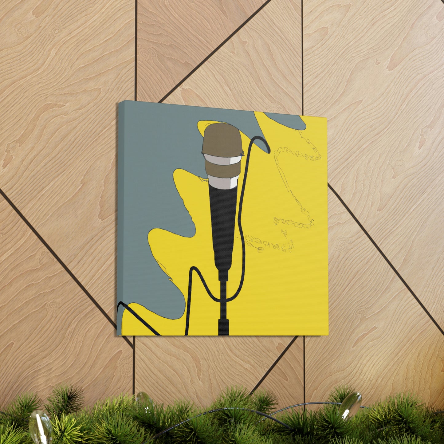 "Microphone Minimalism". - Canvas