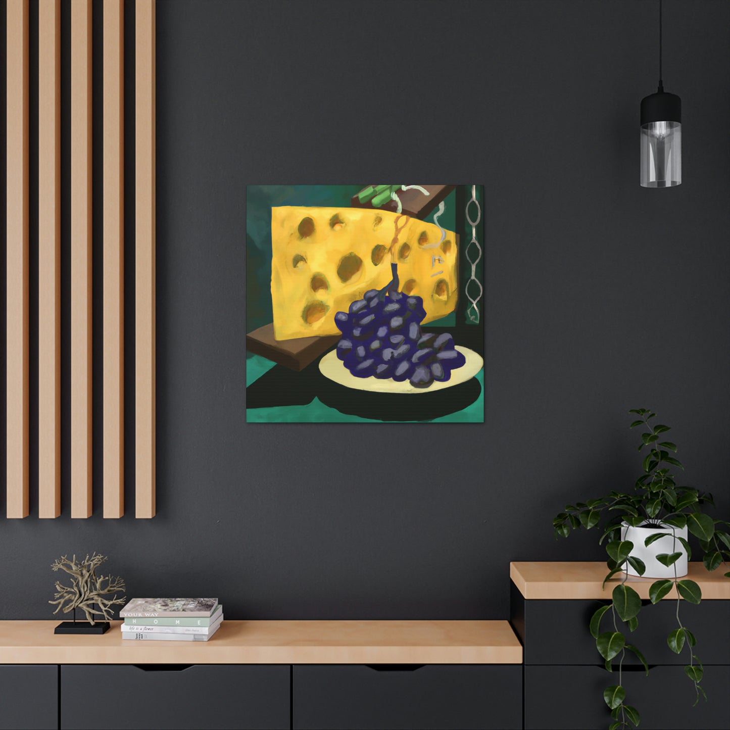 Cheese and Grapes Pop - Canvas