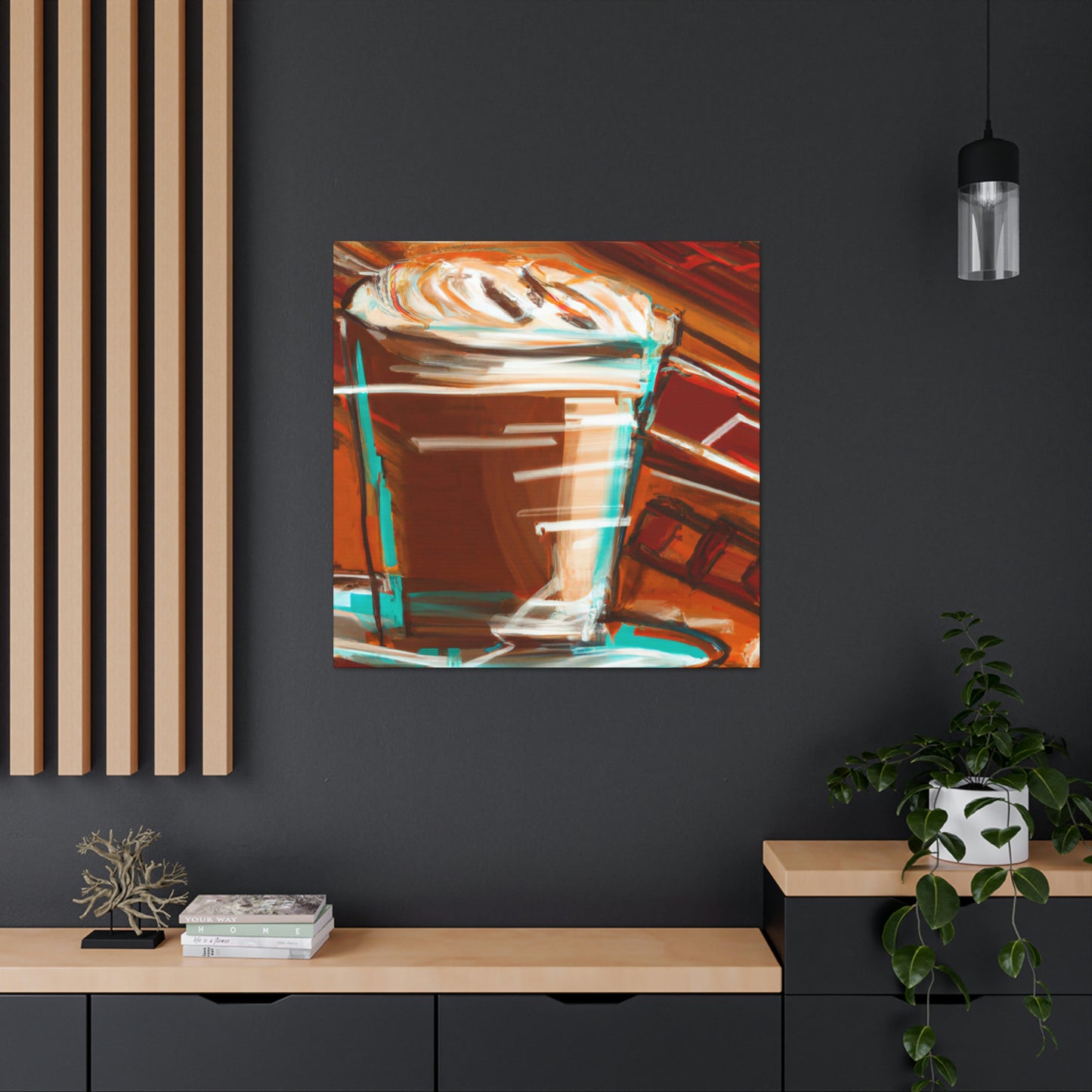 "Cappuccino in Abstraction" - Canvas