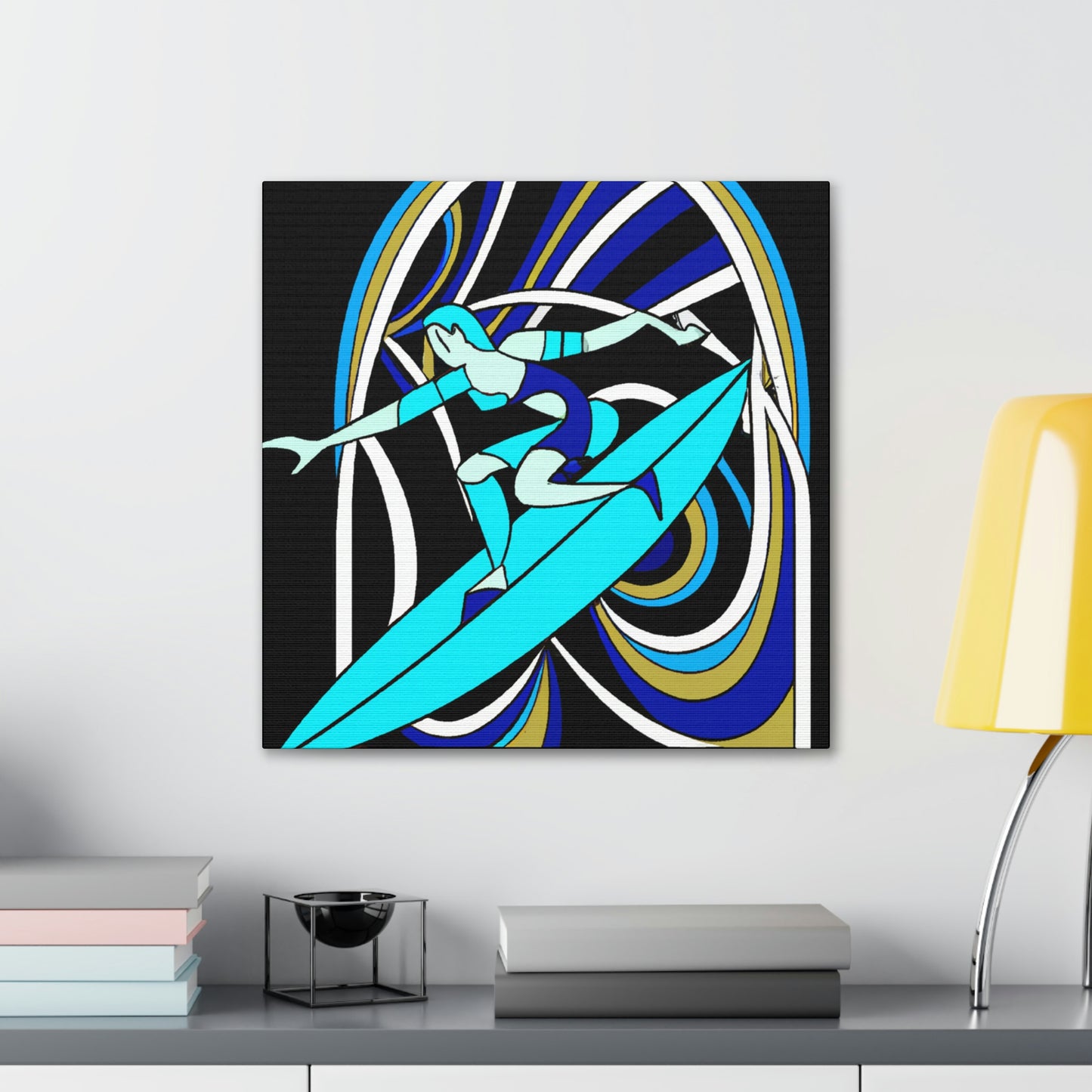 Riding the Surf Wave - Canvas