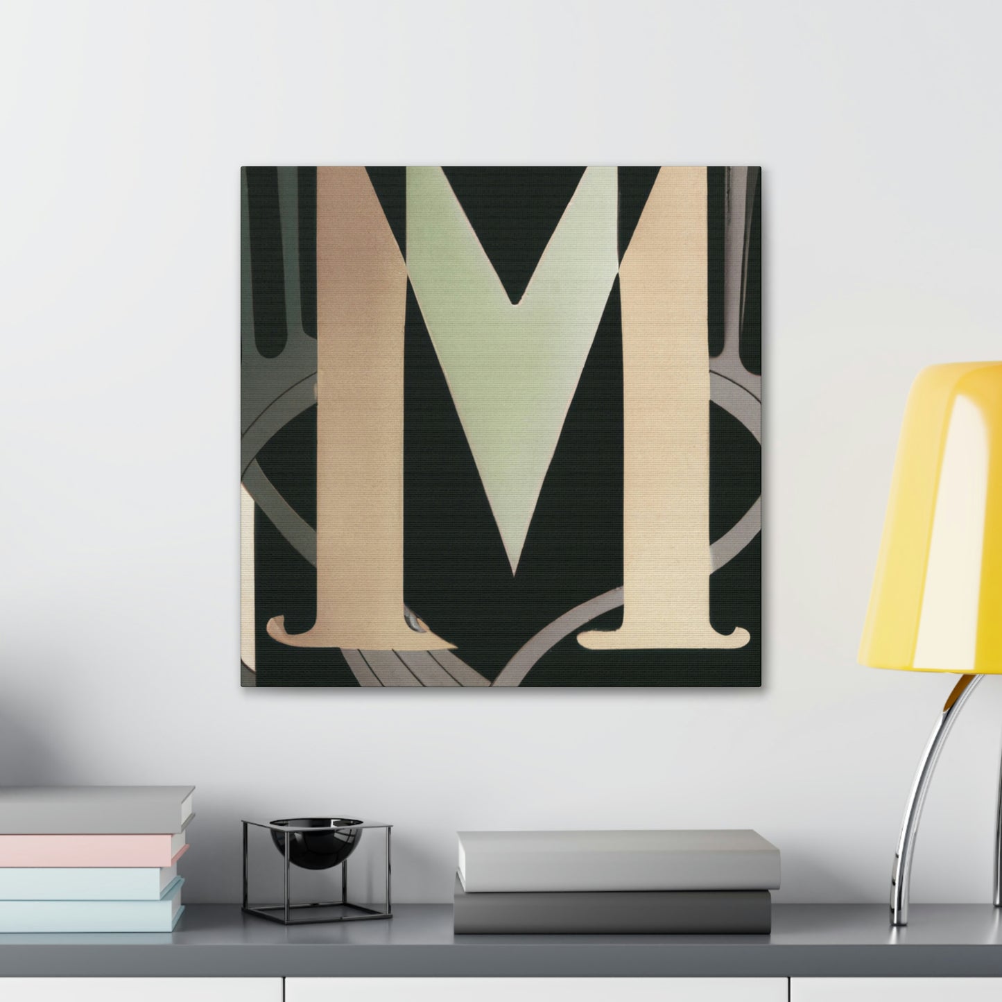 "M in Deco Splendor" - Canvas