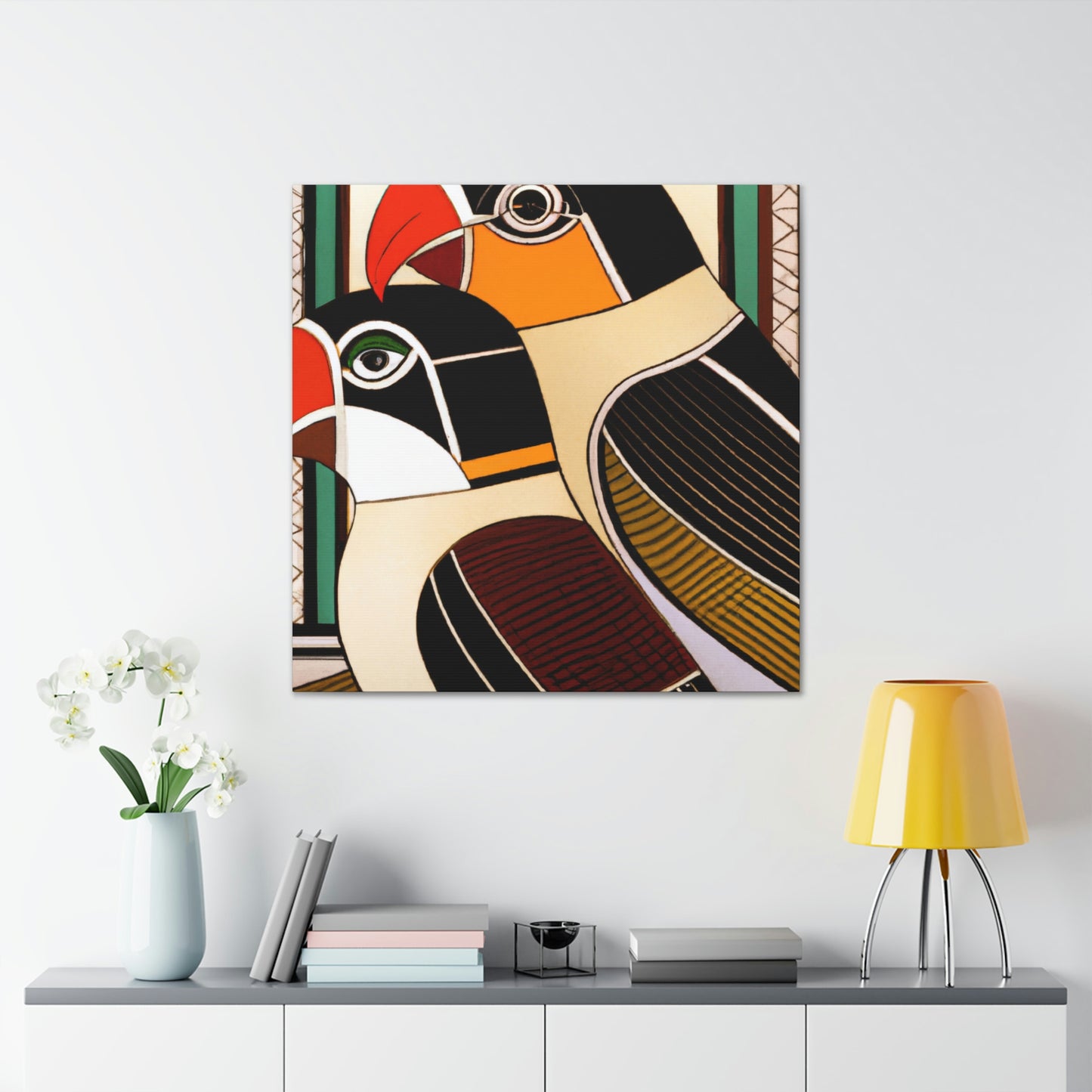 "Loving Birds in Bloom" - Canvas