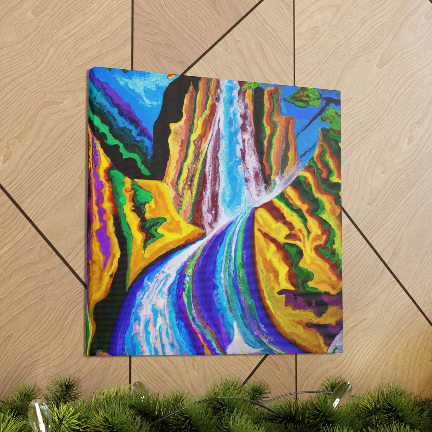 Waterfall in Expressionism - Canvas