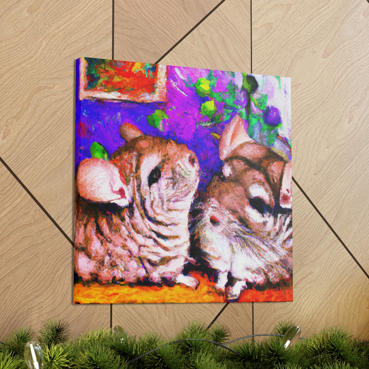 Chinchillas in Impressionism - Canvas