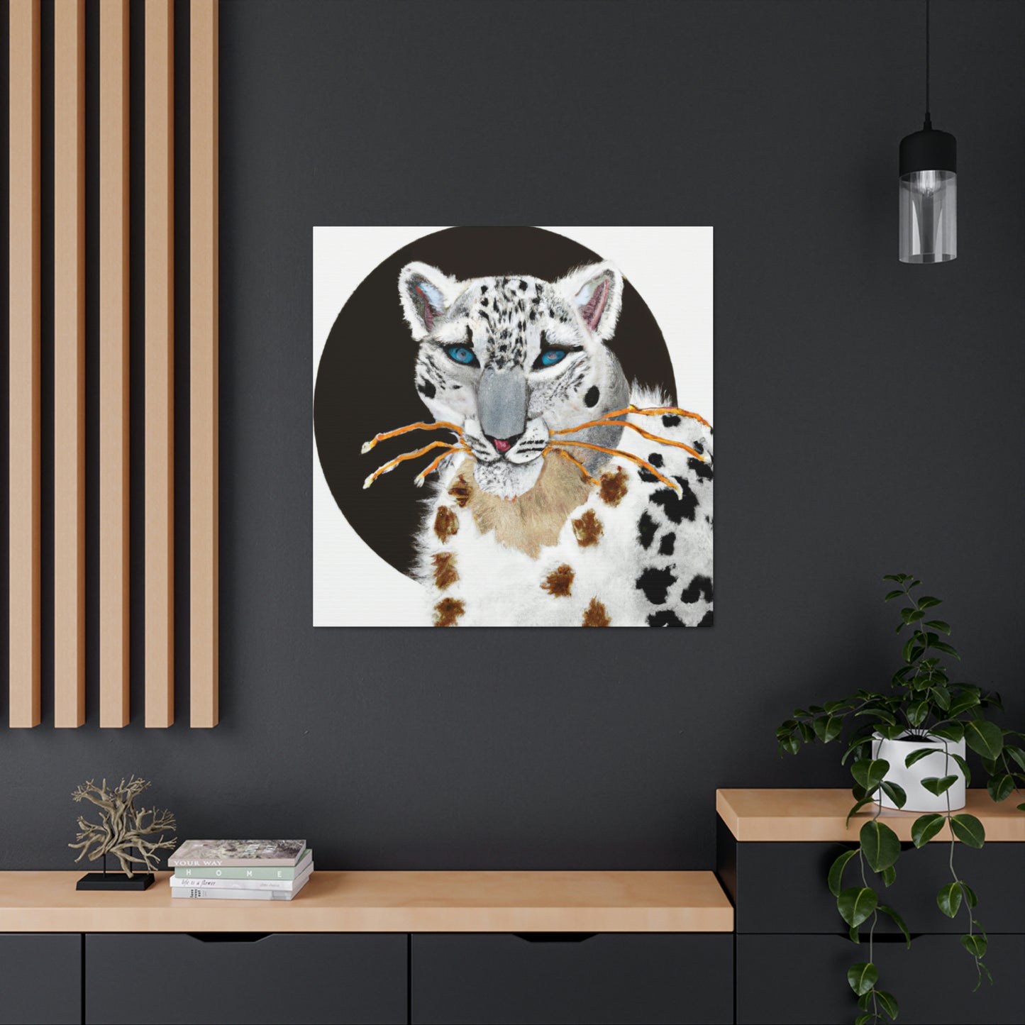 Snow Leopard Slumbering - Canvas