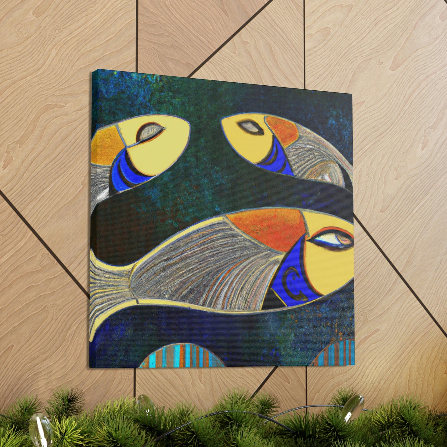 "Dancing Killifish Splendor" - Canvas