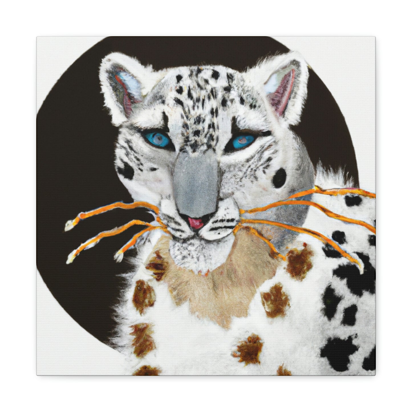 Snow Leopard Slumbering - Canvas