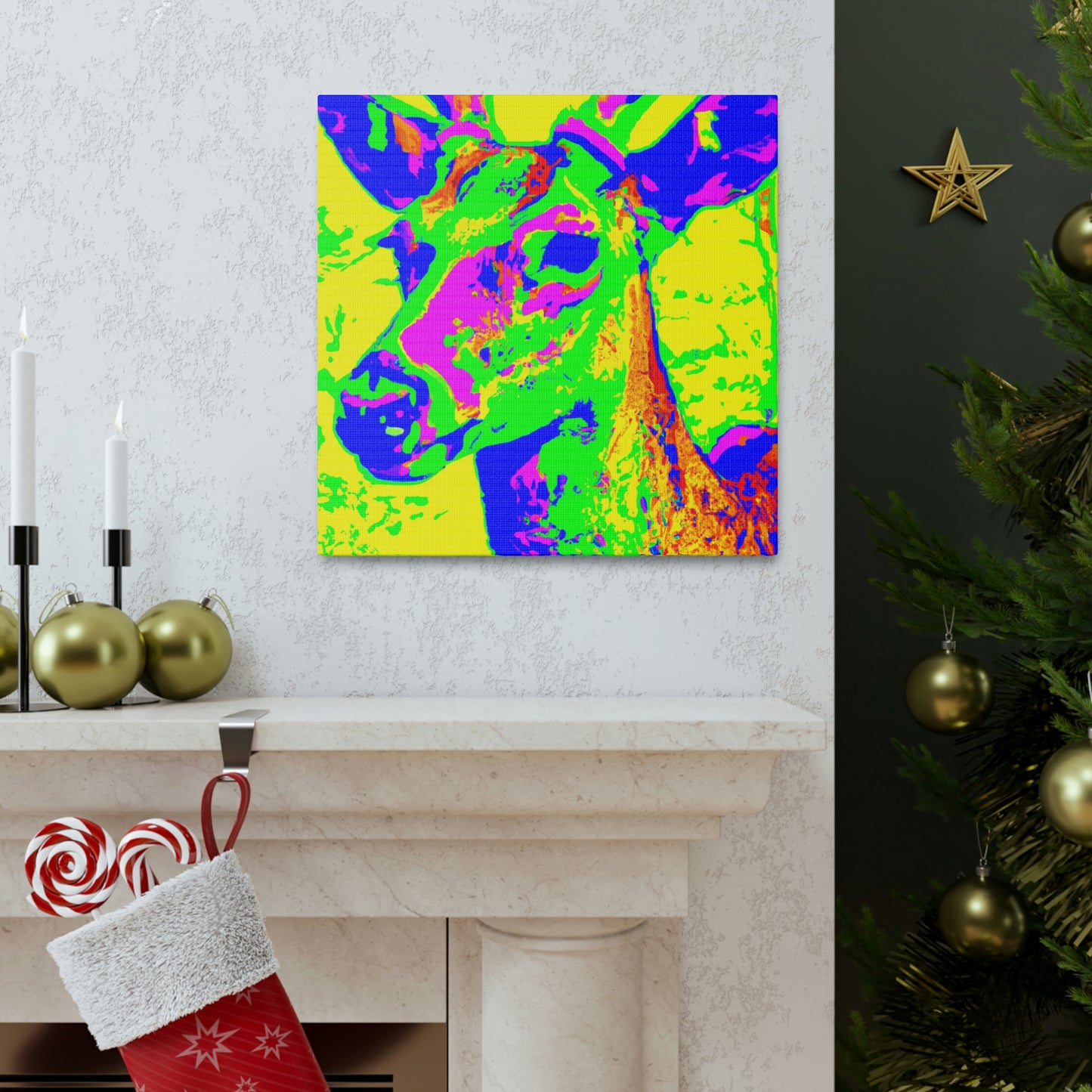 Whitetail Deer Pop Art - Canvas