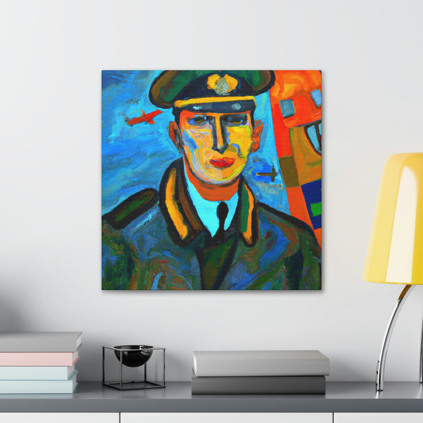 Navy Pilot in Fauve - Canvas