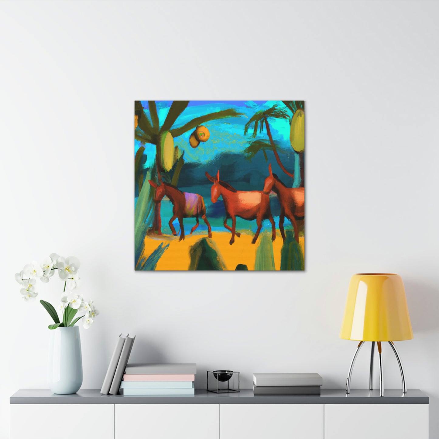 "Mules and Majestic Beauty" - Canvas