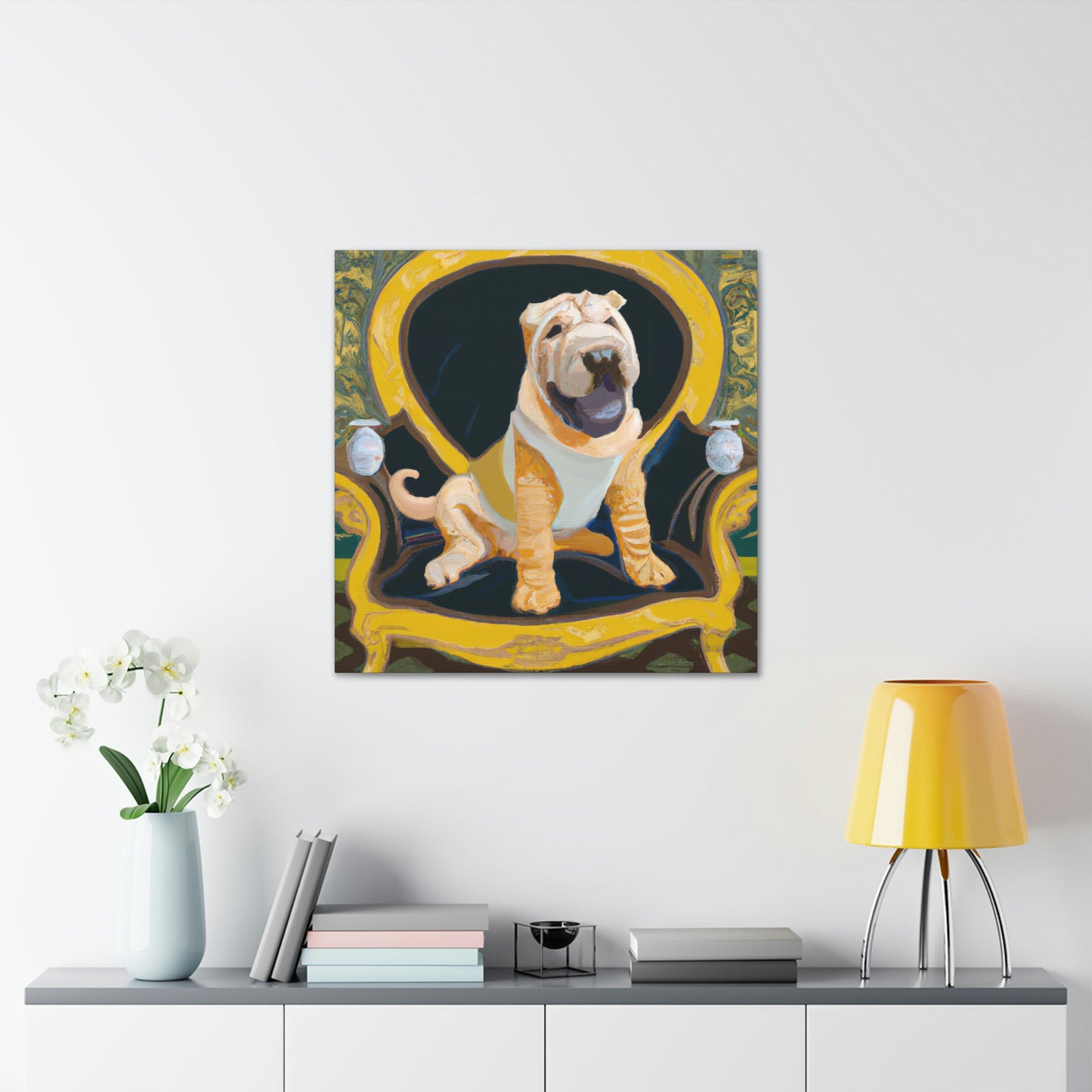 "Shining Shar Pei Splendor" - Canvas