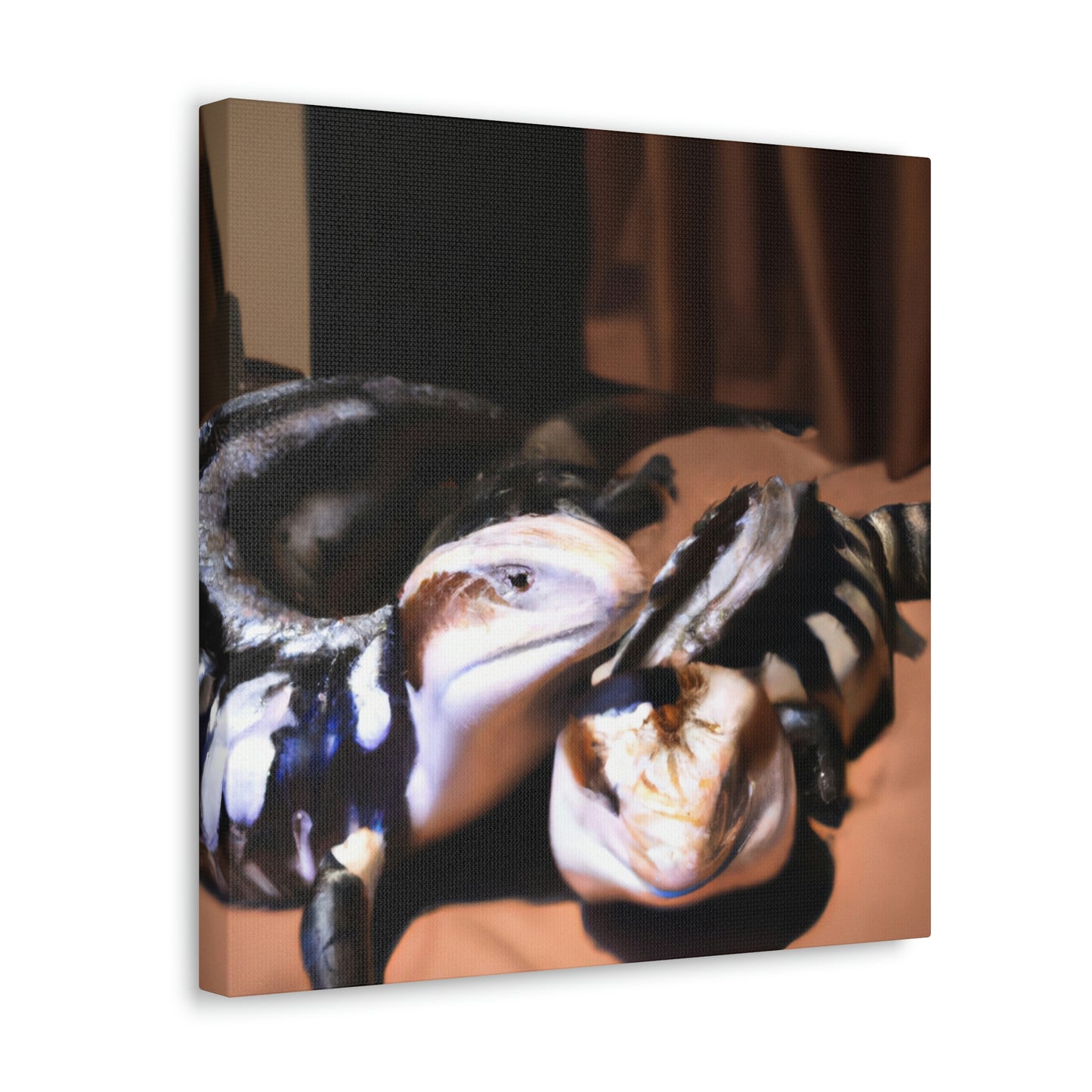 Blue-Tongued Skink Portrait - Canvas