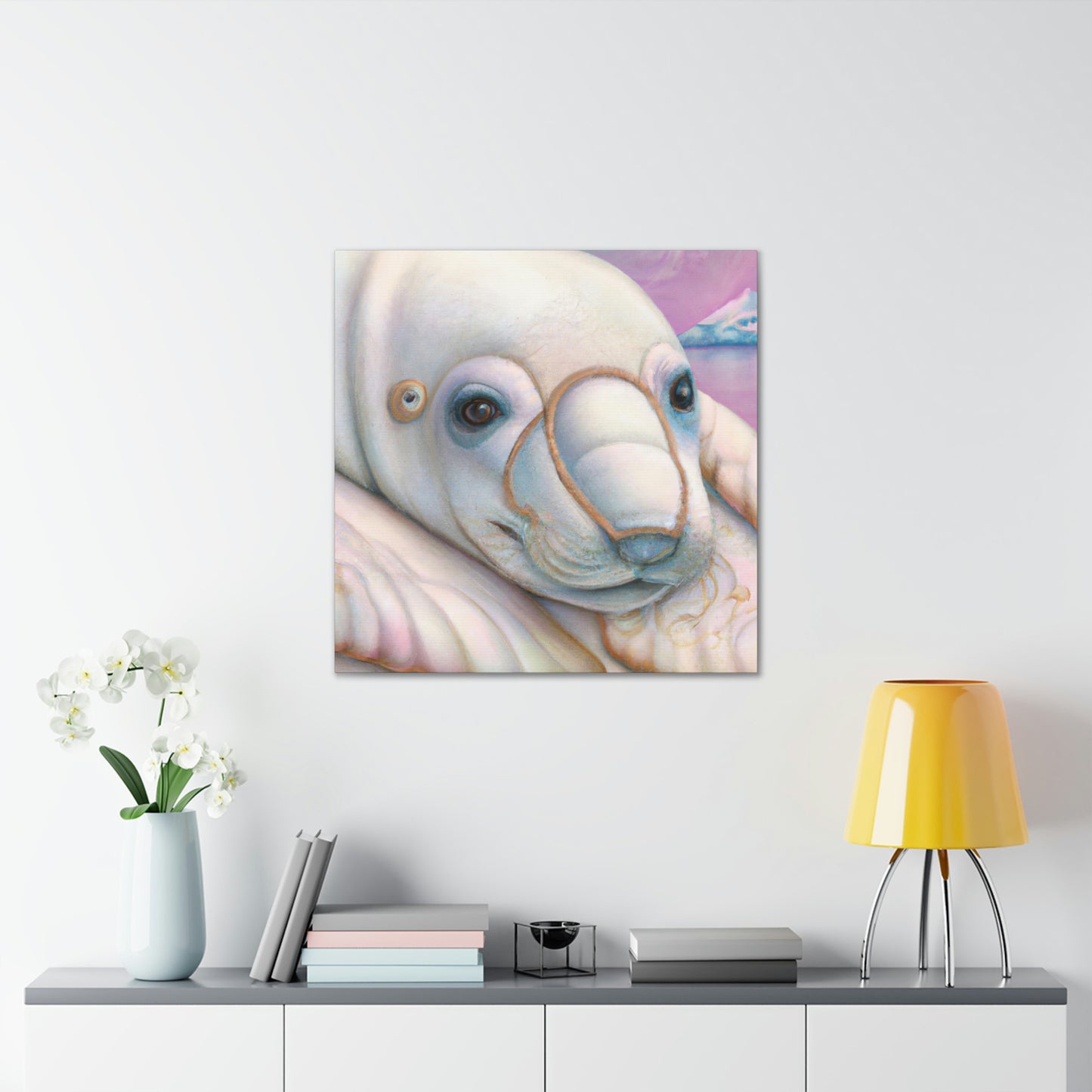 Beluga Whale Bliss - Canvas