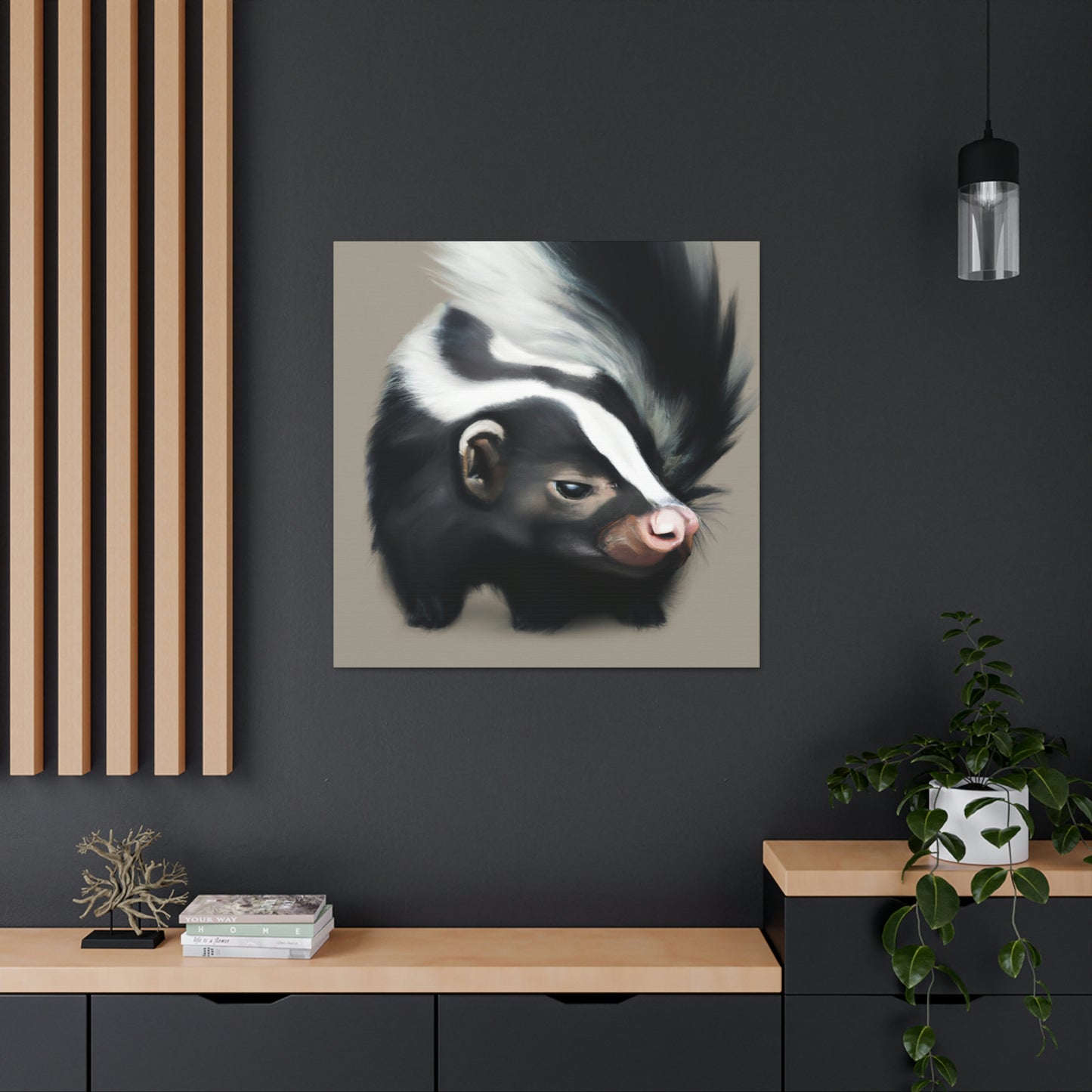 Skunks at Dusk. - Canvas