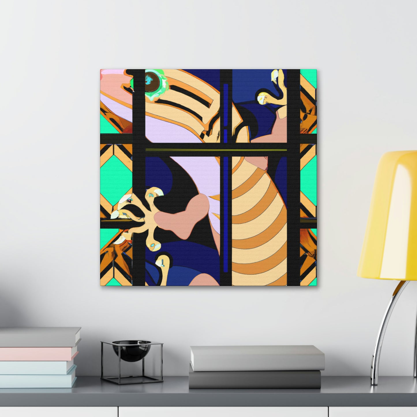 "Reptiles in Art Deco" - Canvas