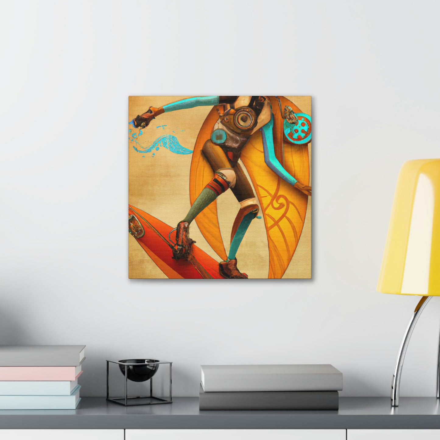 Steampunk Surfing Vista - Canvas