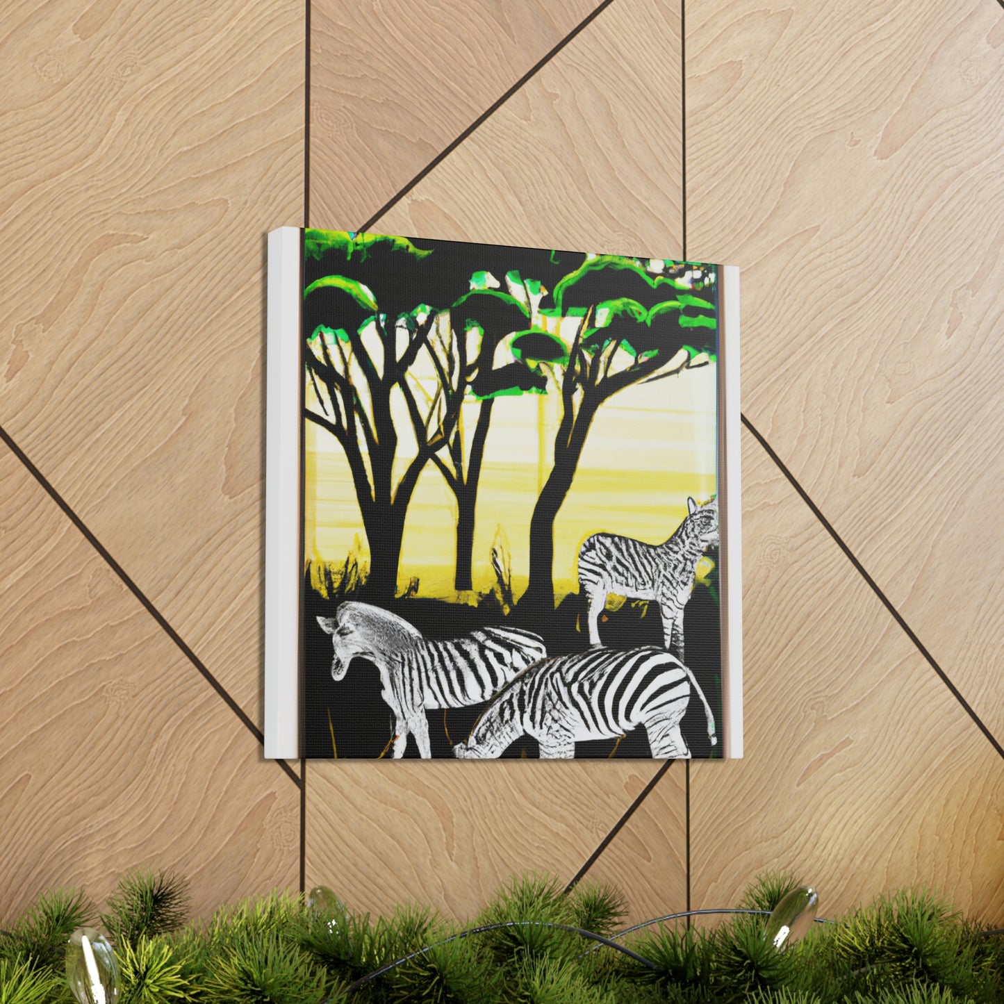 "Zebra's Midnight Jubilee" - Canvas