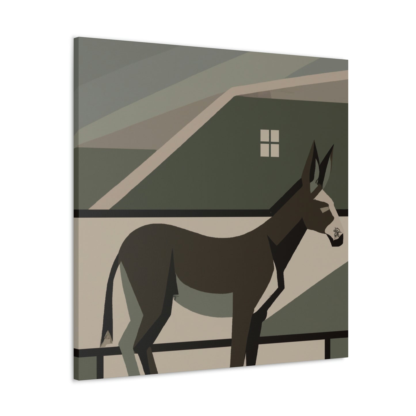 "Mules in Moonlight Deco" - Canvas