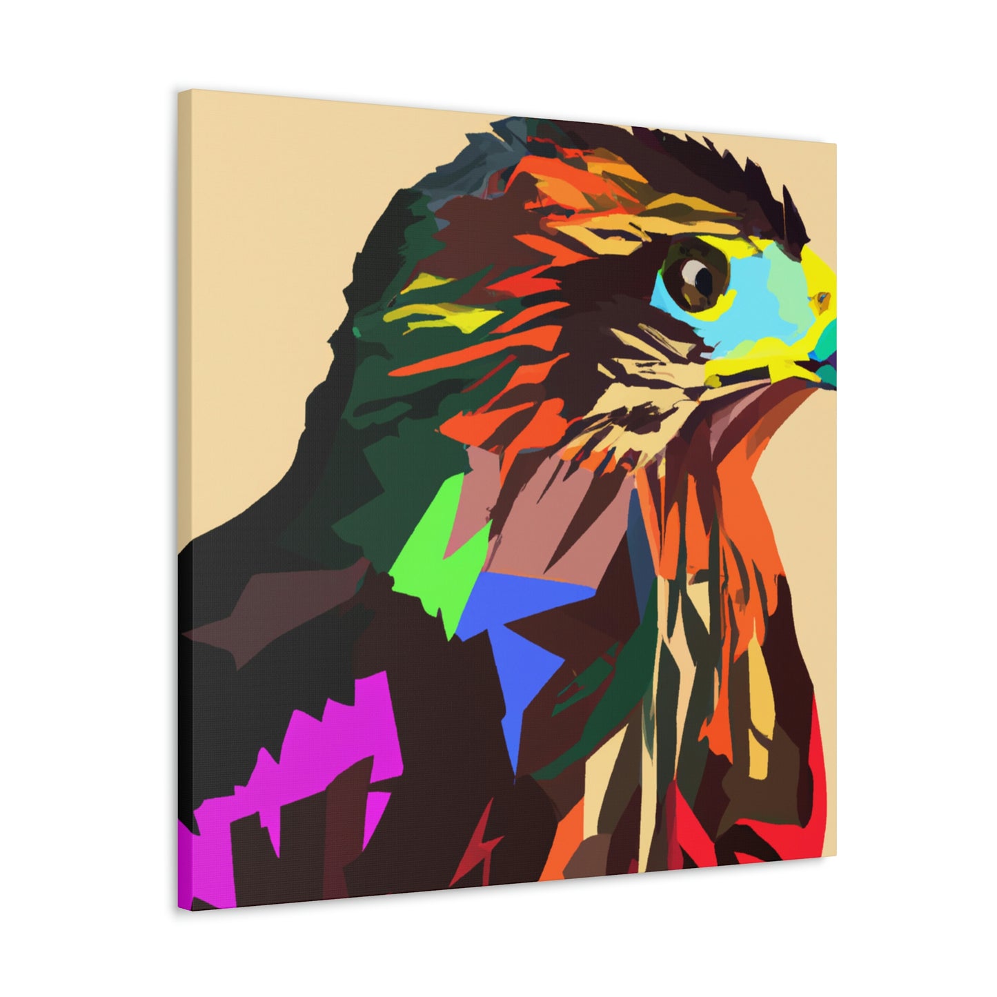 Hawk in Pop Art - Canvas