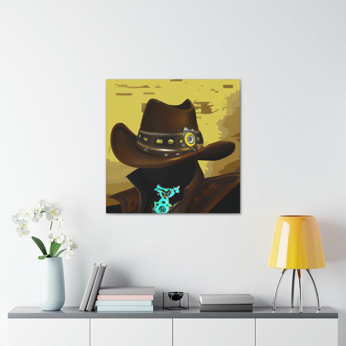 Cowboy in Steampunk Gear - Canvas