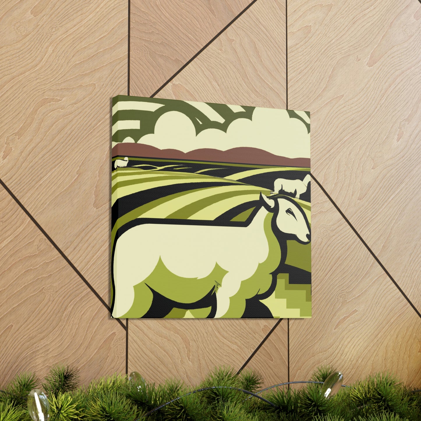 Sheep in Splendor. - Canvas