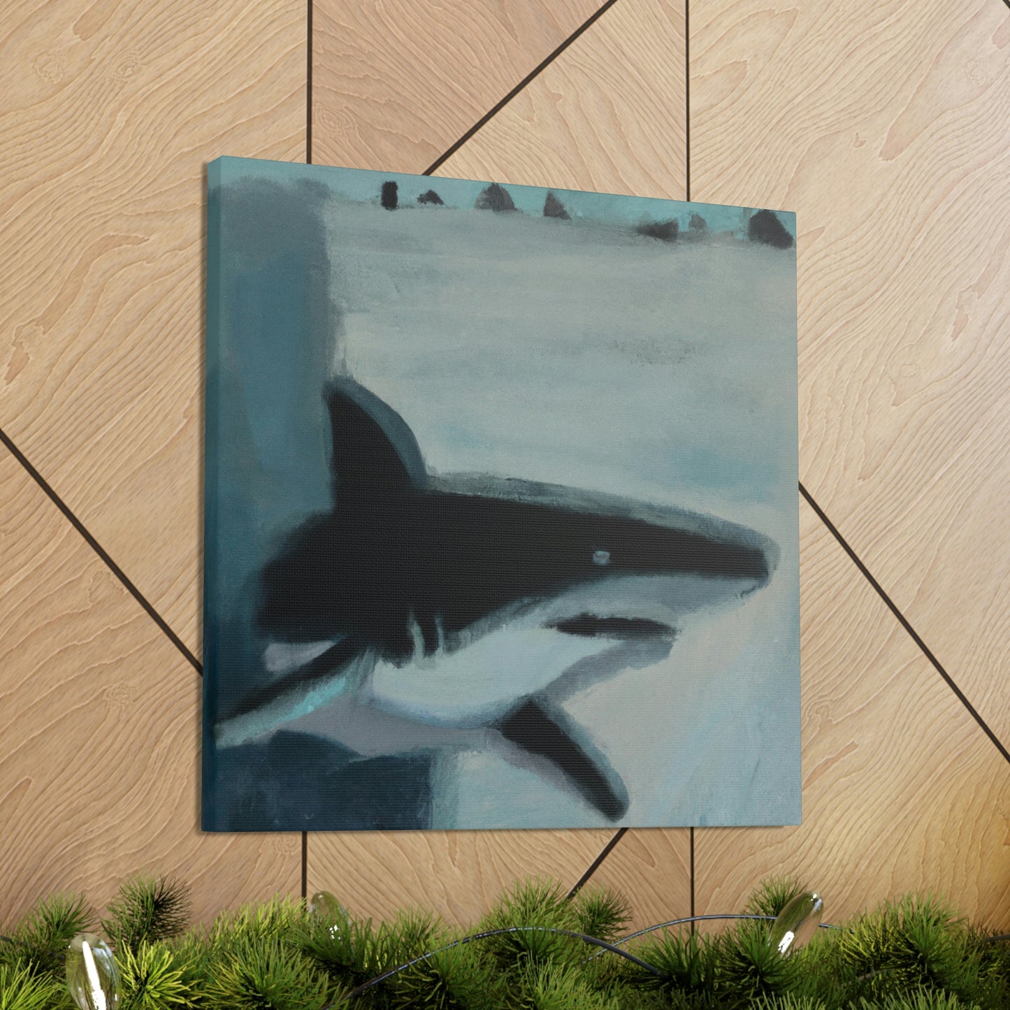 "The Shark's Abstract Symphony" - Canvas