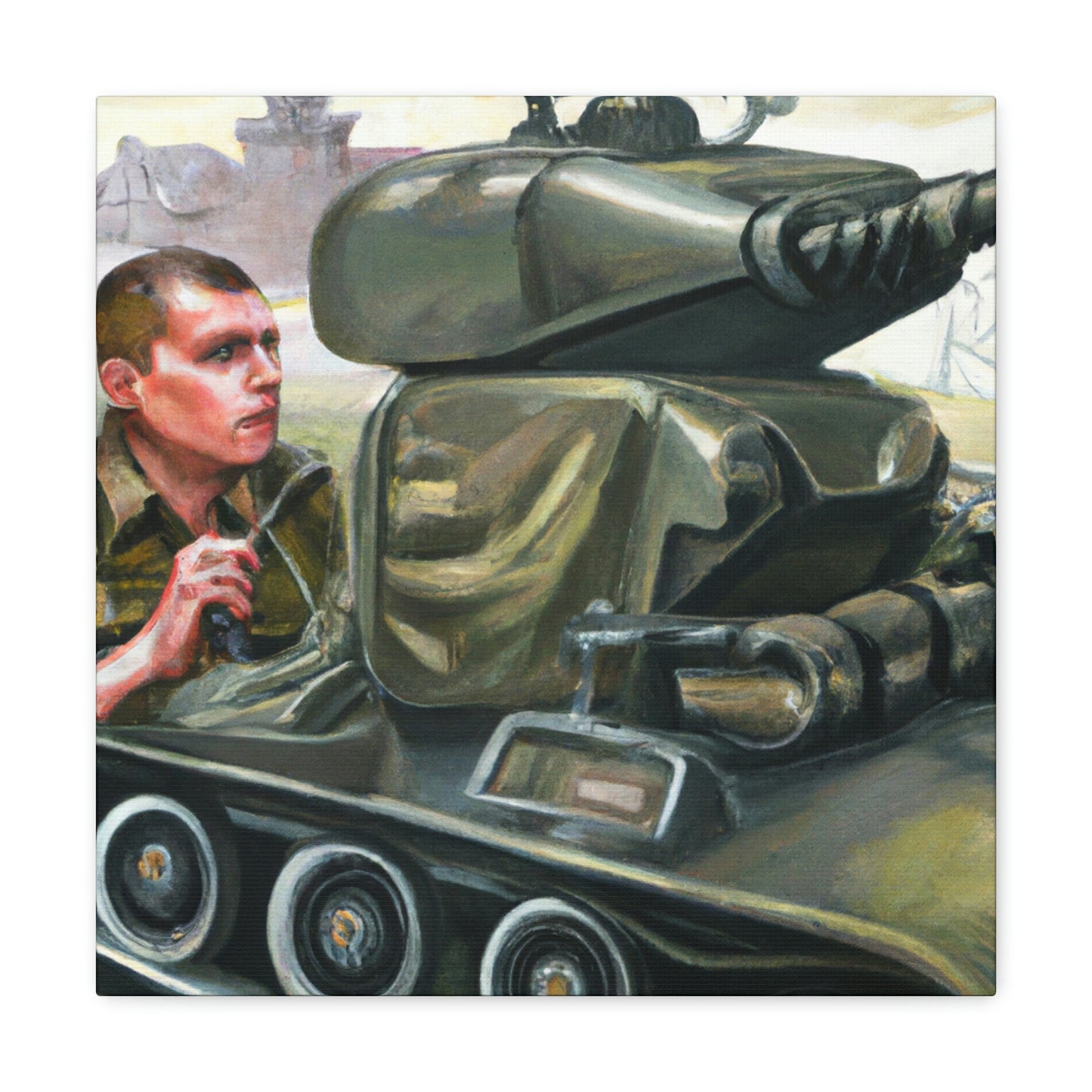 "Tank Operator Dreamscape" - Canvas