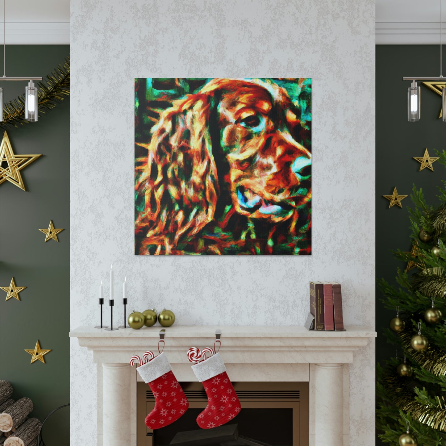 "Irish Setter Reflection" - Canvas