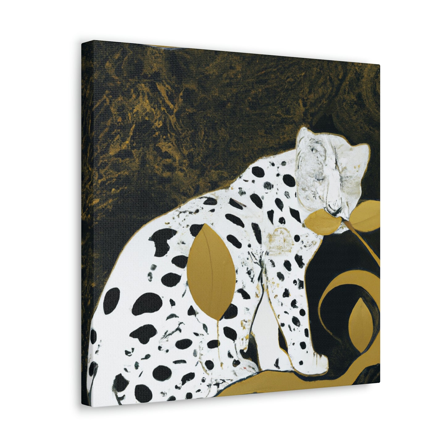 "Clouded Leopard Glistens" - Canvas