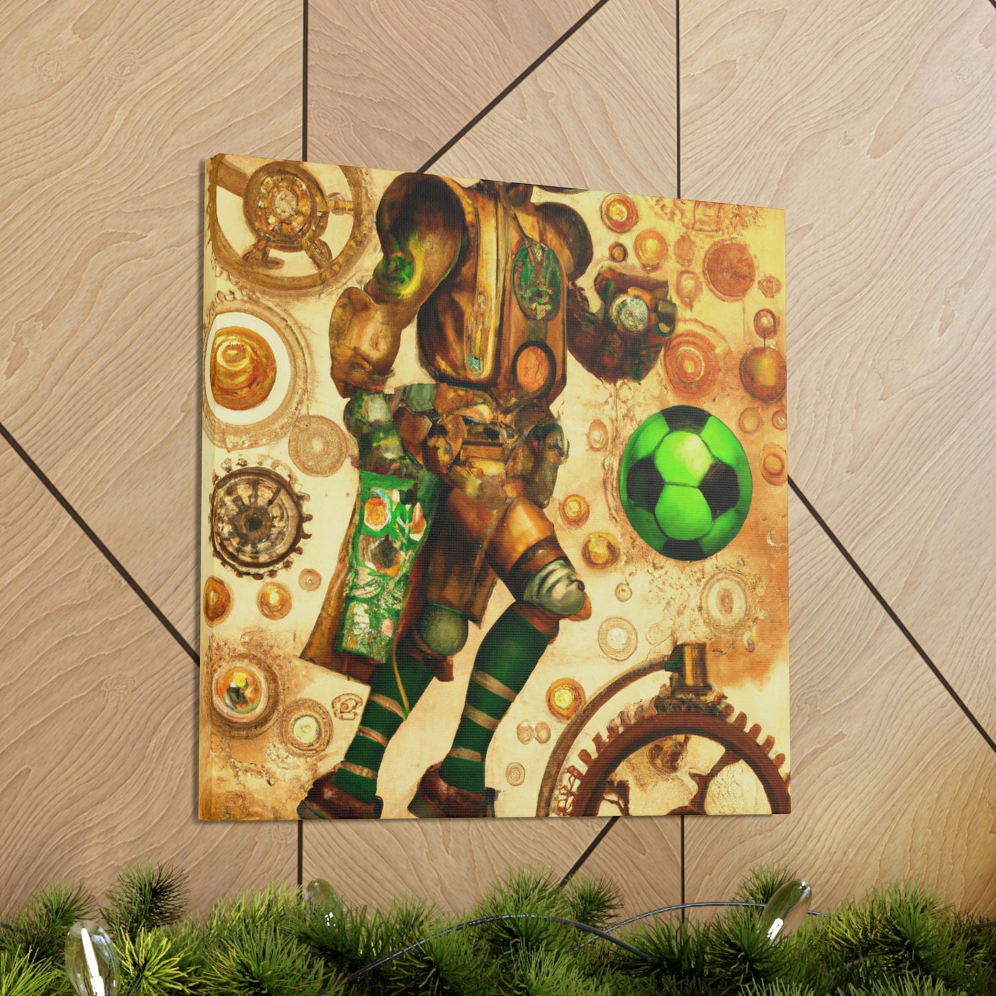 Soccer in Steampunk Age - Canvas