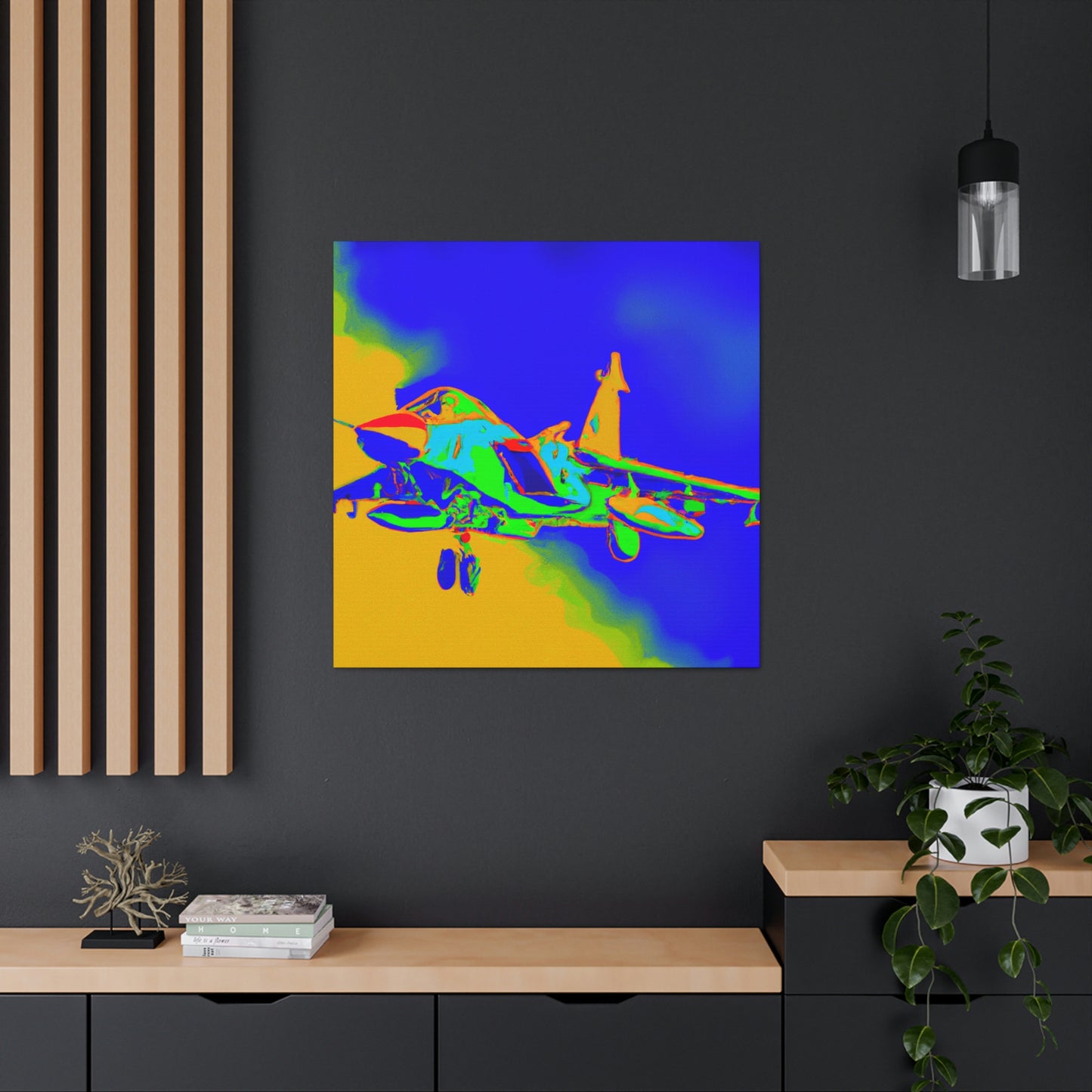 "Supersonic Fauve Fighter" - Canvas