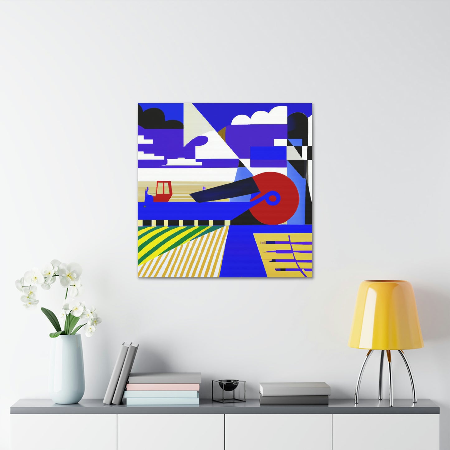 Harvesting the Fields. - Canvas